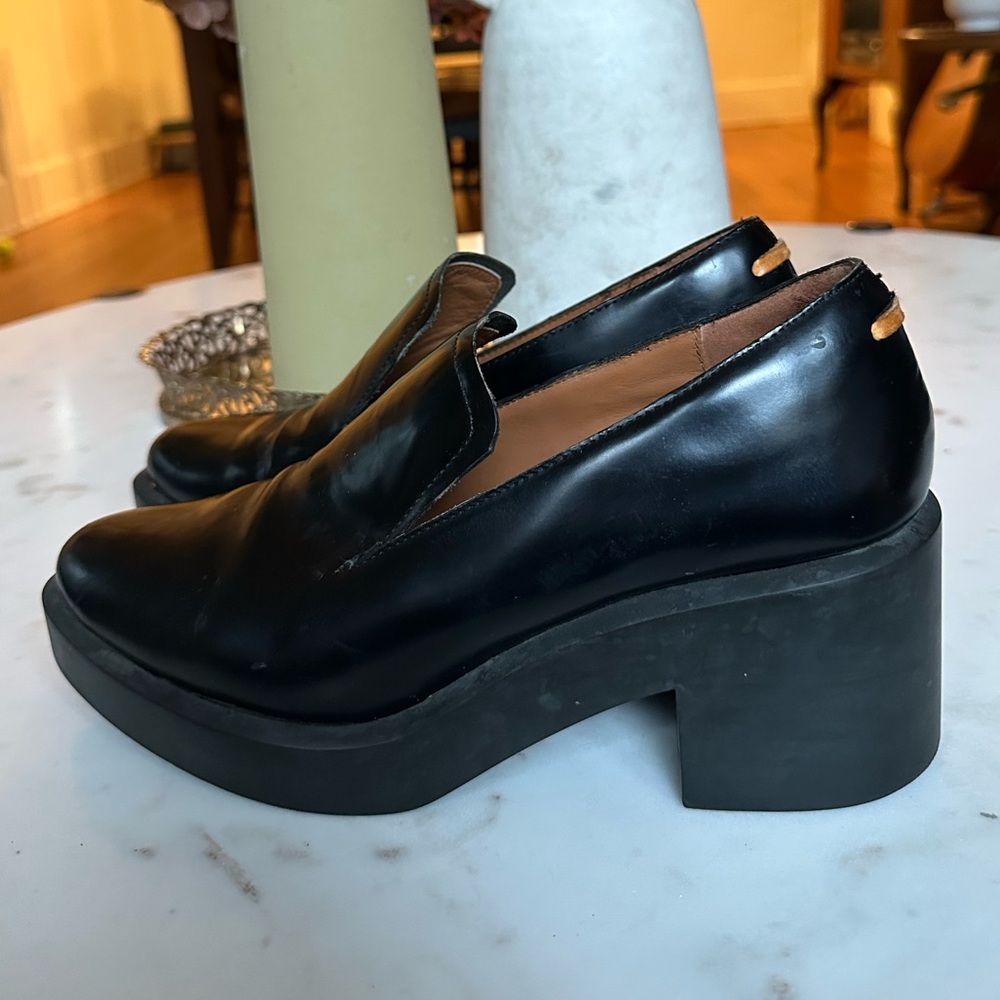 & Other Stories Black Chunky Platform Shoes Slip On Size 9 Retail $135